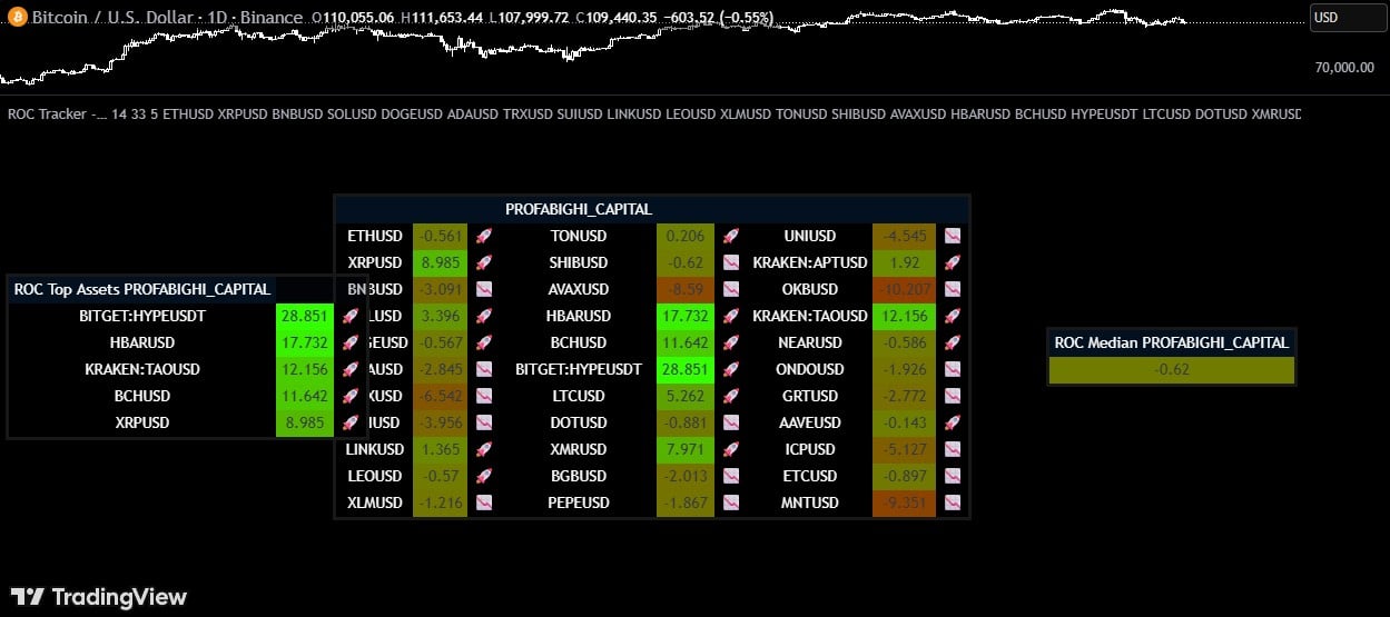 ROC Tracker: Real-Time Rate of Change Momentum Tool - Profabighi Capital